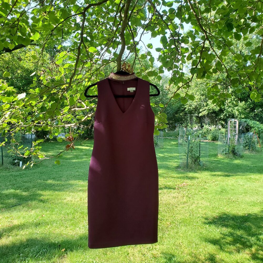 Plum Knee-Length Cocktail Dress